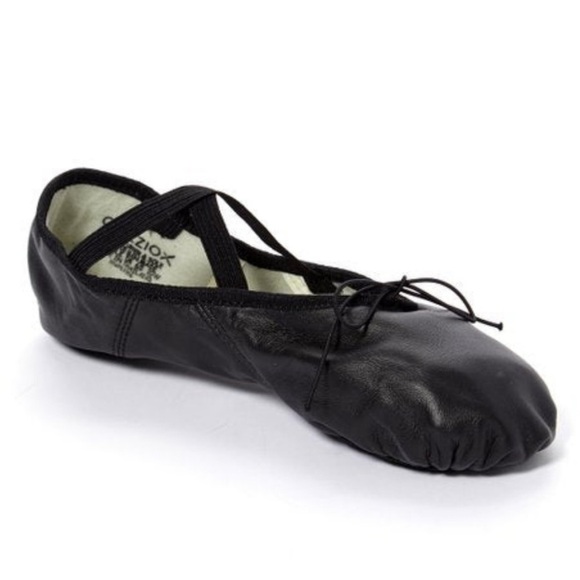 CAPEZIO black leather ballet shoe flat JULIET ll 7M - Picture 3 of 6